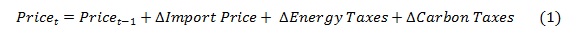 Natural Gas Price Forecast in POLES model for Malaysia (Power and non-Power sector)